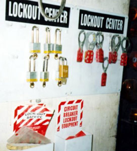Lockout/tagout devices - storage board