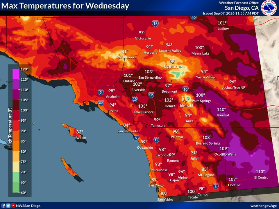 San Diego Weather Map