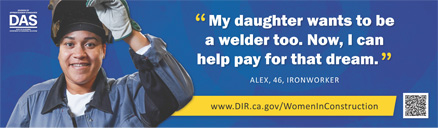 Billboard of a Female Construction Worker.