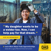 Female construction worker