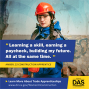 Female construction worker